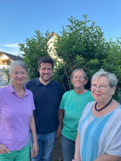 Gruppenfoto des neu gewählten Vorstands der Grünen Rodenbach. Von links nach rechts: Karin Arcan-Meiers, Norbert Becker, Christine Drößler-Utecht und Elisabeth Schneider.