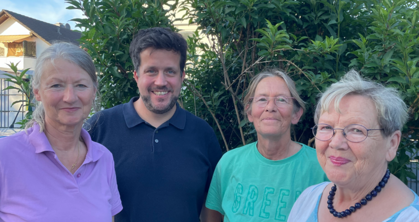 Gruppenfoto des neu gewählten Vorstands der Grünen Rodenbach. Von links nach rechts: Karin Arcan-Meiers, Norbert Becker, Christine Drößler-Utecht und Elisabeth Schneider.